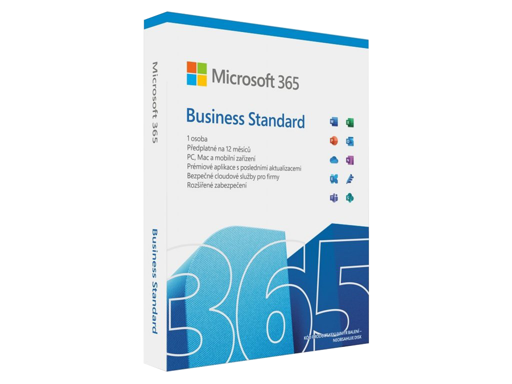 Microsoft 365 Business Standard subscription box – premium apps, secure cloud services, and advanced security for businesses