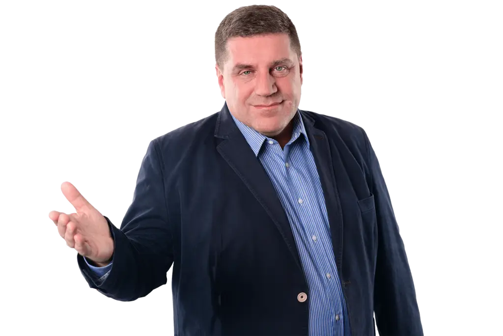 Professional IT consultant gesturing – IT HELP professional IT services and outsourcing for businesses