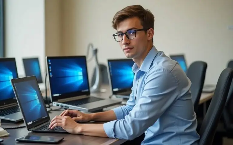 Windows 11 operating system interface – modern business computing